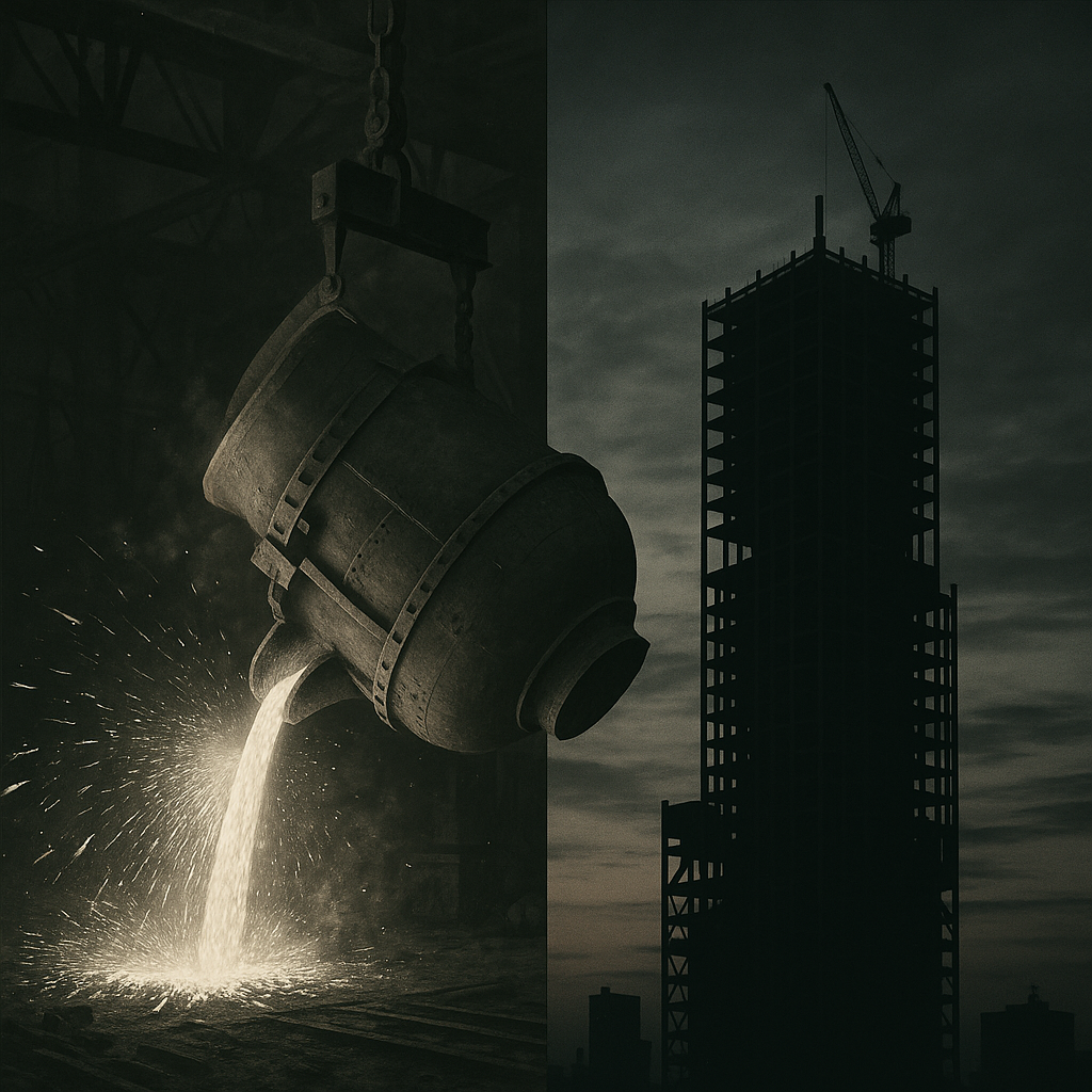 Bessemer converter and modern skyscraper composite