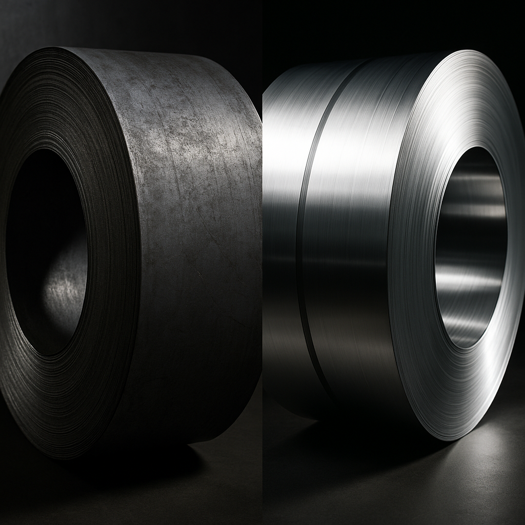 Hot-rolled vs cold-rolled steel coil comparison