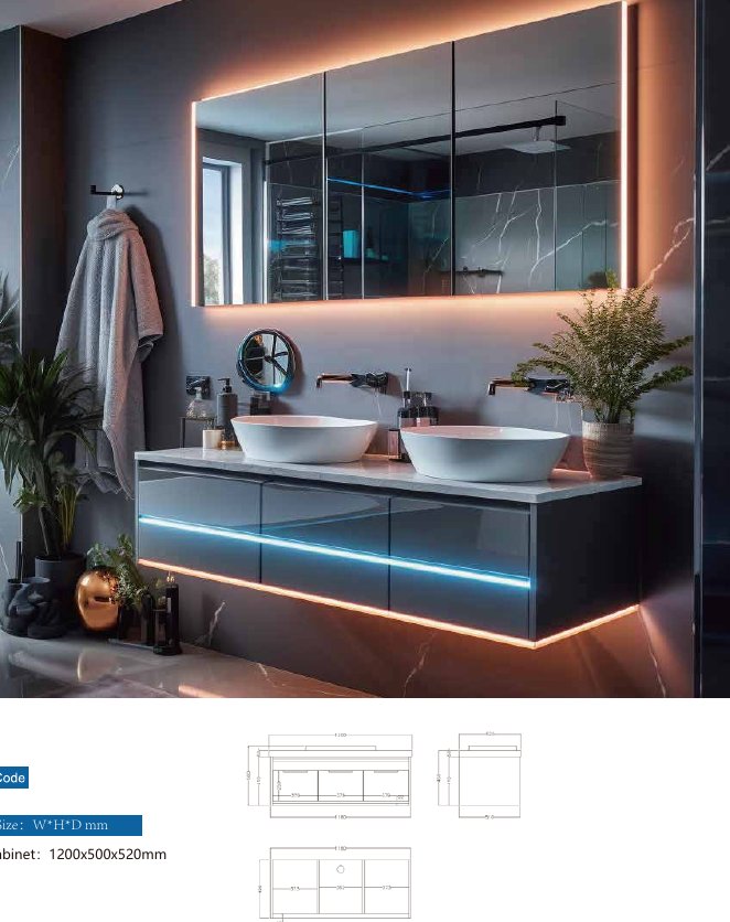 Designer Vanity T-181 · 1200 mm